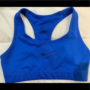 Nike Dri Fit Sports Bra in Bright Blue